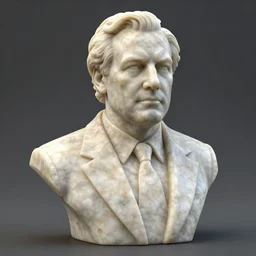 marble sculpture of nicolas sarkozy, unreal engine render, photorealistic