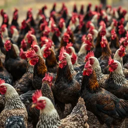 swarm of chickens