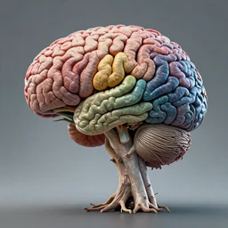 brain, neuroscience, tree, colourful, real, highly detailed 8k