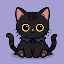 goth kitten illustration