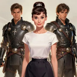 Audrey Hepburn in a  blade and soul  spinoff artbook  rendered by the artist Hyung tae Kim and  Tin Brian Nguyen, trending on Artstation by Hyung tae Kim, artbook, Taran Fiddler and  Tin Brian Nguyen
