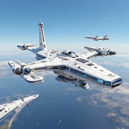 wide angle view, futuristic space station, building starships, in the style of wimmelbilder, star trek, realistic, digital art