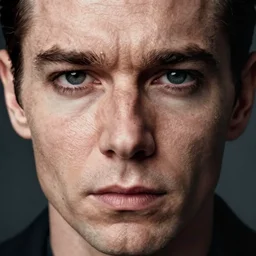 high quality high detail portrait by richard avedon, hd, a remorseless psychopath, intense unsettling look in the eyes, photorealistic lighting