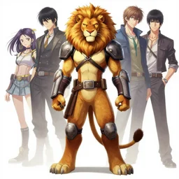 full body character portrait of a anthro lion fursona in gears of war, color page, tankoban, 4 k, tone mapping, doll, akihiko yoshida, james jean andrei riabovitchev marc simonetti, yoshitaka amano, h. hydrochaeris