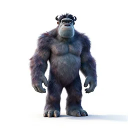 graceful storm giant, stylized pixar-style 3d render, full body, standing, isolated on a pure white background, centered, whole figure in frame, sharp focus, studio lighting