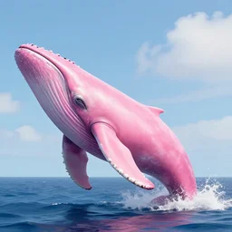 a giant pink whale