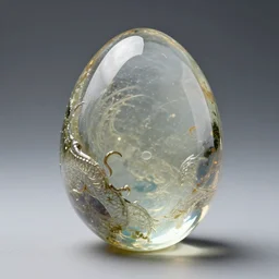 transparent dragon egg, resin art, trending on artstation, etsy, 8k photography
