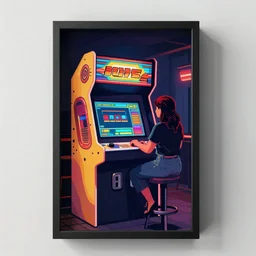 cabinet art for an 8 0 s arcade game