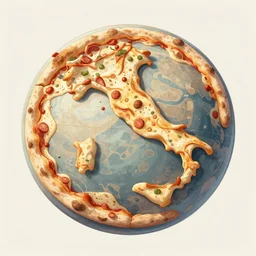 Italy in a pizza-shaped planet