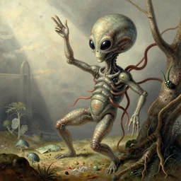 alien parasite scientific illustration by Ernst Haekel