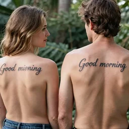 a good morning back tattoo, by annie leibovitz and steve mccurry, natural light canon eos c 3 0 0, ƒ 1. 8, 3 5 mm, 8 k, medium - format print