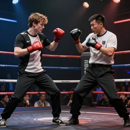 Vitalik Buterin versus Justin Sun in epic slap fight, HD, trending on artstation