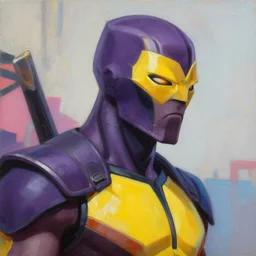 greg manchess portrait painting of killmonger as an overwatch character, medium shot, asymmetrical, profile picture, organic painting, sunny day, matte painting, bold shapes, hard edges, street art, trending on artstation, by huang guangjian and gil elvgren and sachin teng