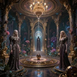 a psychedelic realm at the edge of all known time in the style of h. r. giger and greg rutkowski and amanda sage, lush, sumptuous, exquisite, elegant, elaborate, rich, ray traced, global illumination, artstation, in frame