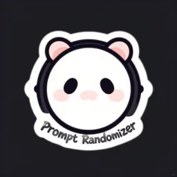 a cute logo of a prompt randomizer app, trendy, symmetrical, vector art