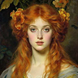 Goddess. Extremely high detail, details, realistic, masterpiece, colorful. Portrait painting by Arthur Rackham, Muzinabu, Johann Tischbein, Eugene de Blaas, Frederic Leighton, Harry Clarke