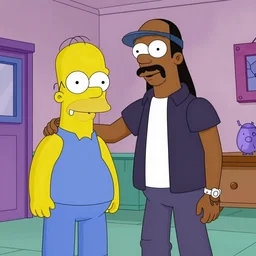 Snoop Dogg guest starring in an episode of The Simpsons
