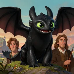 formal portrait of toothless from how to train your dragon. digital art by eugene de blaas, ross tran, and nasreddine dinet, vibrant color scheme, intricately detailed, in the style of romanticism. artstation, greg rutkowski