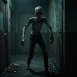 photo of slenderman stalking you in the backrooms, horrifying, eerie