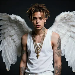 juice wrld as an angel 4 k quality super realistic digital art