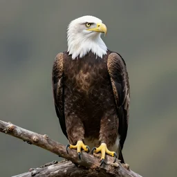 eagle, bald, realistic, perched
