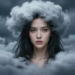 character concept art of an anime stormy cloud goddess, kate beckinsale | | cute - fine - face, pretty face, realistic shaded perfect face, fine details by stanley artgerm lau, wlop, rossdraws, james jean, andrei riabovitchev, marc simonetti, and sakimichan
