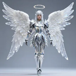 photo of an angel warrior with crystal armour