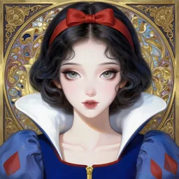 symmetry!! portrait of an enigmatic anime snow white girl, anime, fairy tales, expressive eyes!! intricate, elegant, highly detailed, digital painting, artstation, concept art, smooth, sharp focus, illustration, art by artgerm and greg rutkowski and alphonse mucha