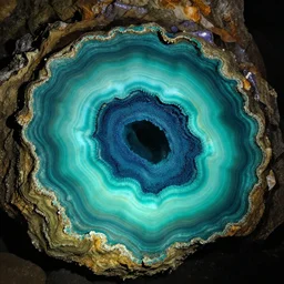 photo inside a malachite cave