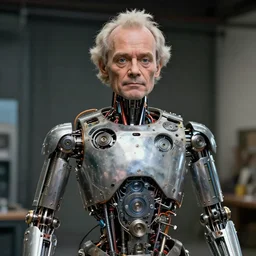 animatronic Bill Murray, exposed mechanics, photo, Stan Winston studios, detailed, 4k