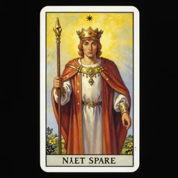 a painting of the prince of pentacles tarot card by austin osman spare
