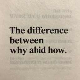 The difference between why and how