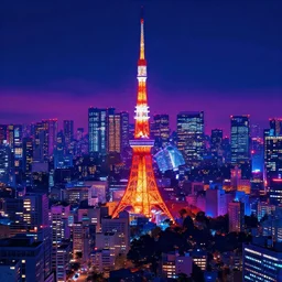 landscape by ralph mcquarrie, tokyo gem tron thermal imaging cyberpunk at dawn neon noir, archdaily, wallpaper, highly detailed, trending on artstation.