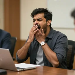 vinod farting and getting embarassed in a meeting