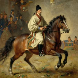 full character of ancient chinese general riding a horse, character design, painting by gaston bussiere, katsuya terada, nc wyeth, greg rutkowski, craig mullins, vermeer, frank frazetta, mucha, tom of finland, trending on artstation, jeffery catherine jones