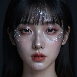 a face composed of star dust