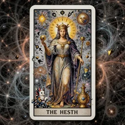 the high priestess tarot card, fantasy character portrait made of fractals, ultra realistic, wide angle, intricate details, the fifth element artifacts, highly detailed by peter mohrbacher, hajime sorayama, wayne barlowe, boris vallejo, aaron horkey, gaston bussiere, craig mullins