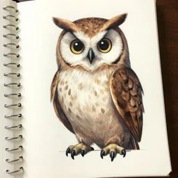 Character turn around sheet of an owl character. Concept Art. deviantart.