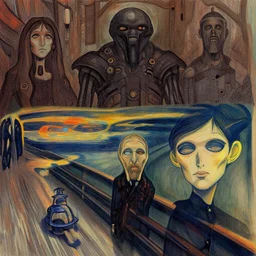 art by agnes lawrence pelton, detailed, sci - fi, moody lighting, line art, dslr, korean light novel cover, by goro fujita, 3 2 k 3 d, by h. r. giger, panorama, art by edward munch, by ilya kuvshinov