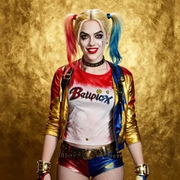 scarlett johanneson as harley quinn, golden ratio, hd, centered
