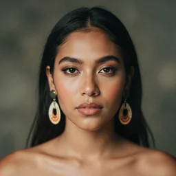 beautiful female portrait, taino, ( ( head shot ) ) haze, front, studio light, neo classic, 5 0 mm, sony, puerto rico, symmetrial, face, makeup, sephora, shades, octane render, vouge, national geographic, maybelline, model, gorgeous, traditional, film grain, vsco, bokeh, 8 k, unreal engine