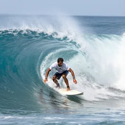 the world's palest man on a surfboard big waves photo