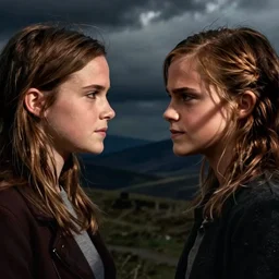 katie holmes looking at emma watson