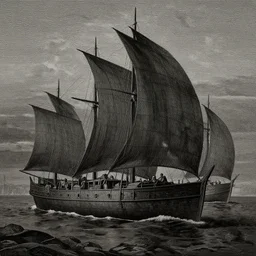 Dark surreal ships, by Gustave Doré, featured on Artstation