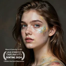 detailed ultrarealistic photography of beautiful girl paint