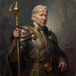 joe biden as a daedric lord epic painting