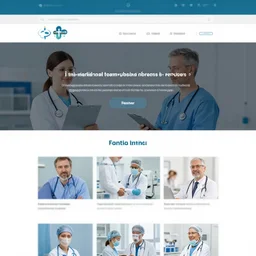 a screenshot of a website for healthcare