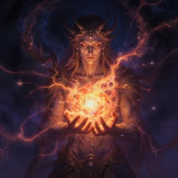 divine cosmic entity holding a supernova, concept art, digital painting, trending on artstation, deviantart, epic composition, extremely detailed, volumetric lighting, masterpiece, octane render