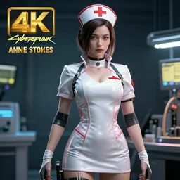 cyberpunk nurse warrior, highly detailed, 4 k, hdr, smooth, sharp focus, high resolution, award - winning photo, anne stokes, photorealistic