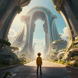 first person perspective establishing shot of Zora's Domain by beeple and Roger Dean:1|fantasy, horizontal symmetry, cinematic, architectural design by Zaha Hadid:0.9|Unreal Engine, Octane, finalRender, devfiantArt, artstation, artstation HQ, behance, HD, 16k resolution:0.8